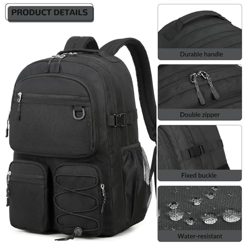 Water Resistant Daypack with Mulitiple Pockets for School Travel Outdoor College