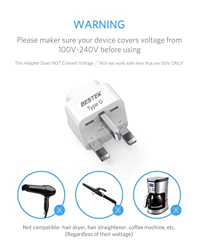 UK Travel Plug Adapter Set (3 Count)