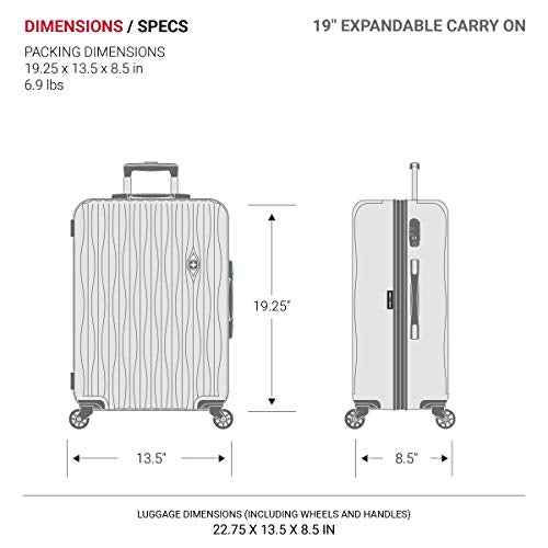 7272 Energie Expandable Hardside Luggage with Spinner Wheels and TSA Lock