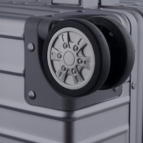All Aluminum Luggage Zipperless Hard Shell Luggage Case with TSA Lock Spinner Alloy Metal Suitcase