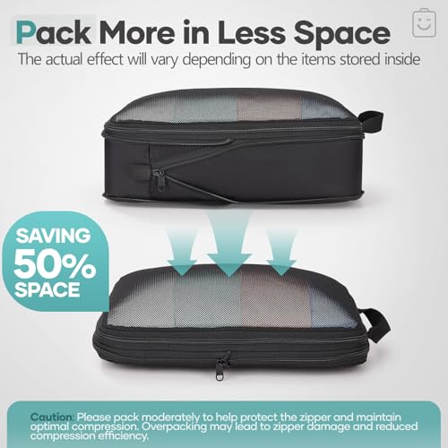 11 Set Compression Packing Cubes Garment Bags for Travel Essentials (11 Count)