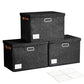 17" Large Fabric Storage Box with Lids (3 Count)