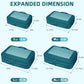 4 Set/6 Set/8 Set Compression Packing Cubes Travel Accessories Expandable Packing Organizers (Square Mesh, 06-Teal)