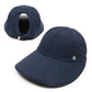 Womens Sunblocker UPF 50 Wide Brim Ponytail Sun Hat