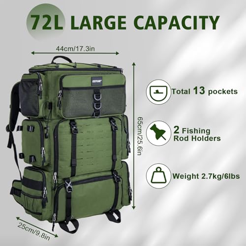 Fishing Tackle Backpack with Cooler