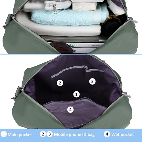 Travel Weekender Bags for Women with Wet Pocket