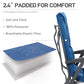Folding Padded Camping Chair 4 Positon Adjustable Recliner with High Back Support Portable for Adults
