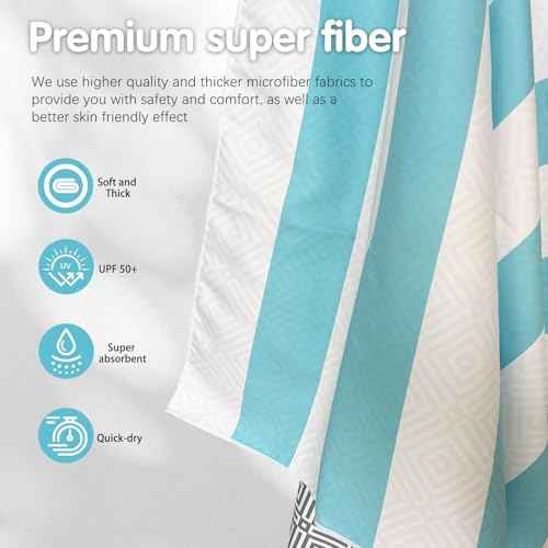2 Pack Microfiber Beach Towel