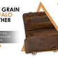 Premium Buffalo Leather Hanging Toiletry Bag Travel Dopp Kit