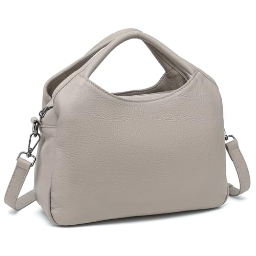 Genuine Leather Purses for Women with Detachable Satchel Strap