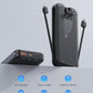 10000mAh Compact Portable Charger Power Bank with Built in Cables&Wall Plug