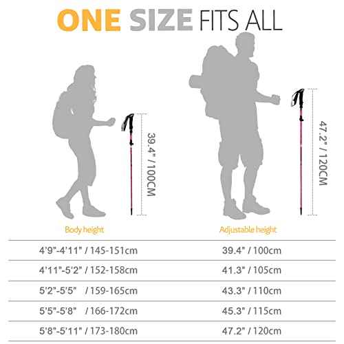 Hiking Poles 7075 Aluminum Tri