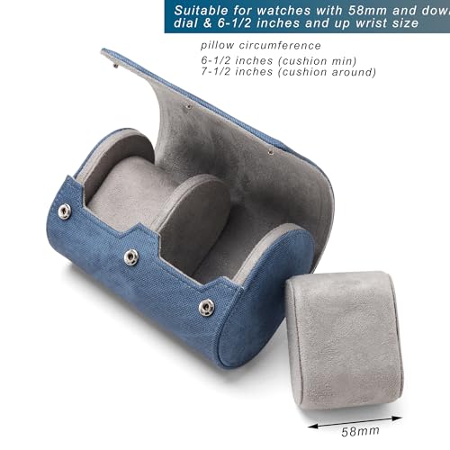 Longjet Watch Roll Travel Case for Men Portable Watches Organizer Box
