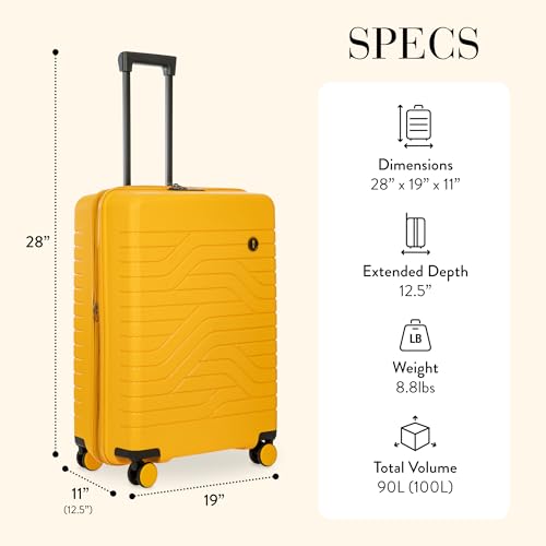 B Y Ulisse Checked Luggage with Spinner Wheels