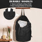 Canvas Laundry Bags with Handles & Square Base 13.8"Wx13.8"Dx27.6"H