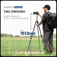 Carbon Fiber Tripod 60 Inch 360 Degree Ball Head Quick Release Plate Lightweight Travel Tripod