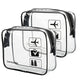Clear Toiletry Bag TSA Approved Quart Size Travel Carry On (2 count)