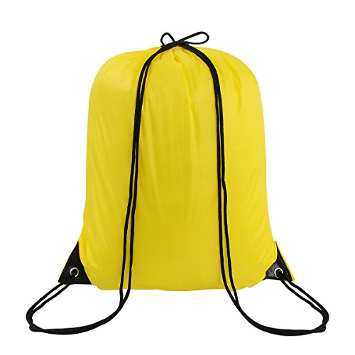 10 Colors Drawstring Backpack Bags Sack Pack Cinch Tote Sport Storage Polyester Bag for Gym Traveling (10 count)
