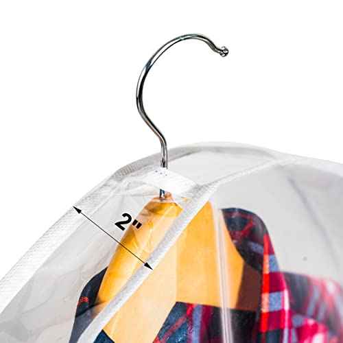 Clear Shoulder Covers Vinyl Plastic Hanger Covers for Clothes (12 Count)