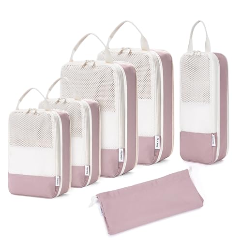 6 Set Compression Packing Cubes for Travel Women Men