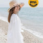 Womens Sun Hats Wide Brim Reversible Bucket Cotton Hat Packable Summer Travel Cap with Hat Clip