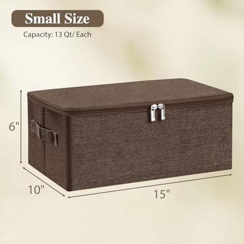 Fabric Storage Bins with Zipper Lids (3 Count)