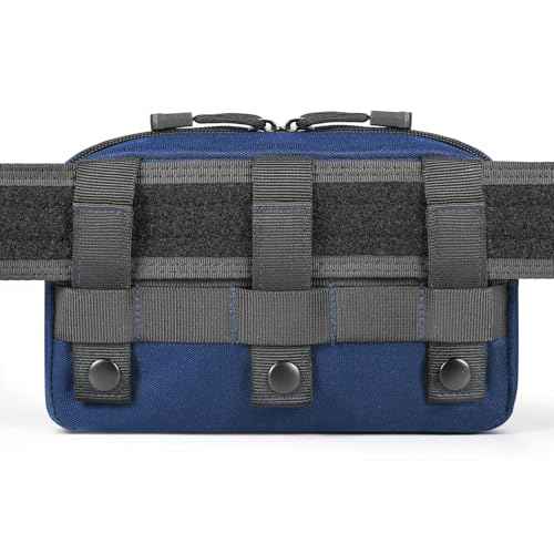Tactical Molle Admin Pouch Utility Laser Cut EDC Tool Pouch Bag Horizontal Modular Pouches Include US Flag Patch and Keychain