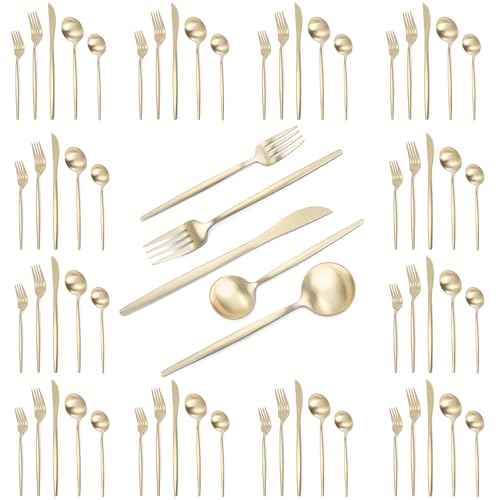 Champagne Gold Silverware Set