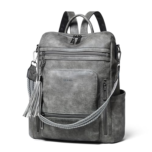 Vegan Leather Laptop Backpack for Women 15.6 inch Work Backpack Fashion Travel Backpack Purse for Travel College Work