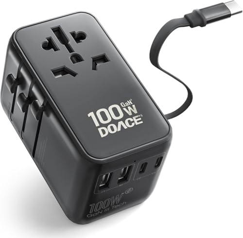 100W GaN Universal Travel Adapter with USB