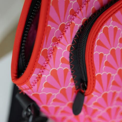 LunchTote Zippered Bag Insulated Neoprene Caddy (Pink Gatsby / X-Large 6.5 Quart Lunch Tote)