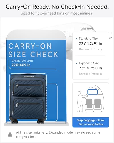 Expandable Softside Carry On Suitcase
