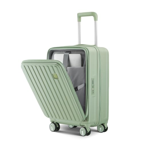 4 Piece Expandable Hardshell Pink Luggage Sets with Spinner Wheels