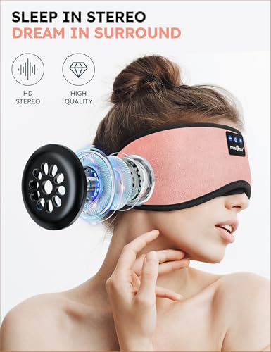 Sleep Headphones Bluetooth 5.4 Sleep Eye Mask with HD Speakers