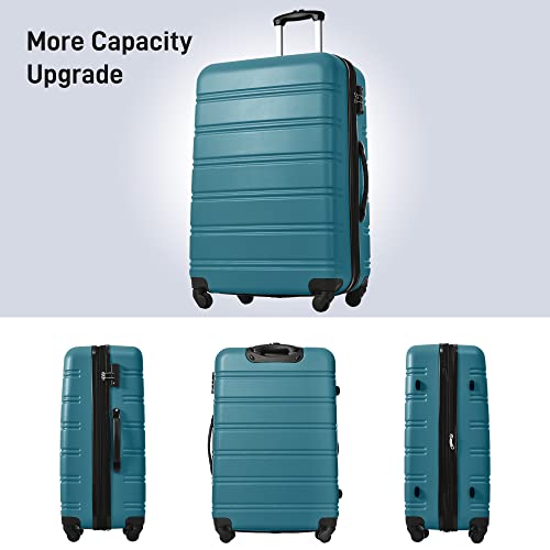Luggage sets of 13 Piece 16 20 20 28 IN Carry on Luggage Hard Case Green Luggage Expandable Checked Luggage Suitcase Set with Wheels