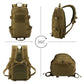 25L Hiking Backpack Small Tactical Backpack Daypack Camping Trekking Hunting Molle Pack for Men Women