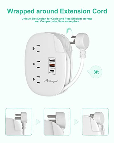 PD20W USB C Travel Power Strip