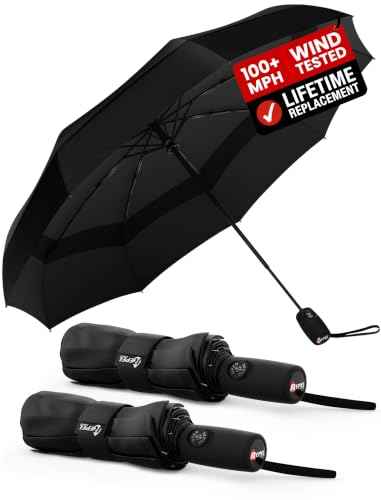 Windproof Travel Umbrella (2 Count)