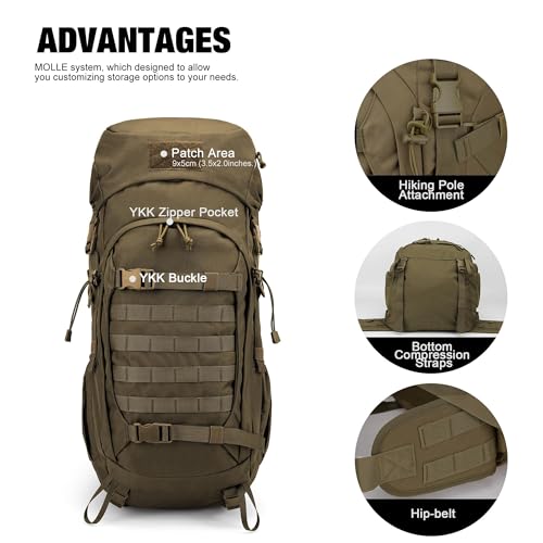 50L Hiking Survival Backpack