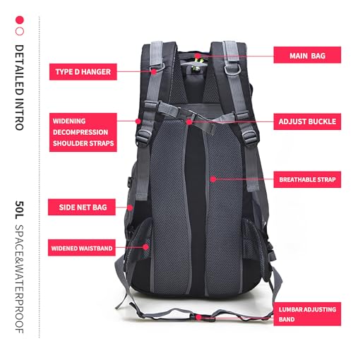 50L Hiking Backpack