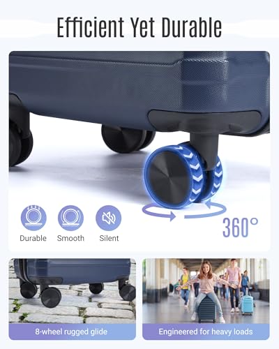Luggage Sets 3 Pcs Suitcase with Wheels (3 Count)