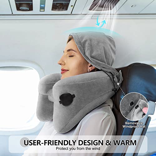 Travel Neck Pillow for Airplane Pillow Comfortably Supports Head