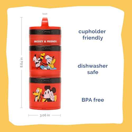 Mickey & Friends Snack Containers 3 Stackable Snack Cups Classic!