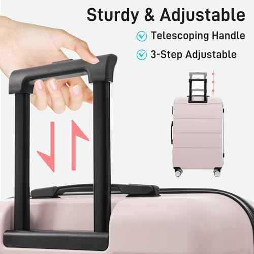 Luggage Set 6 Piece Carry on Hardcase Suitcase with Travel Bags (6 Count)