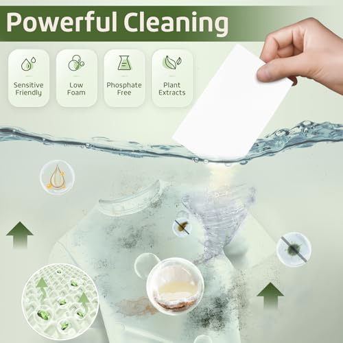 Laundry Detergent Sheet Sage Breeze Scent 160 Count Washer Sheets Detergent for Travel RV Trip Camping Home Dorm