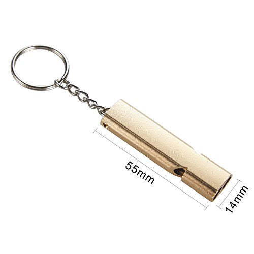 Emergency Survival Whistle Double Tubes Safety Whistle 2 Pack with Keychain for Boating Outdoor Camping Hiking Hunting Sports Dog Training