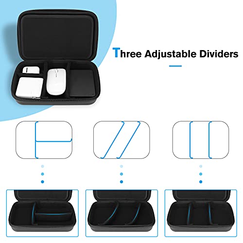Hard Travel Electronic Organizer Case for MacBook Power Adapter Chargers Cables Power Bank Apple Magic Mouse Apple Pencil USB Flash Disk SD Card Small Portable Accessories Bag