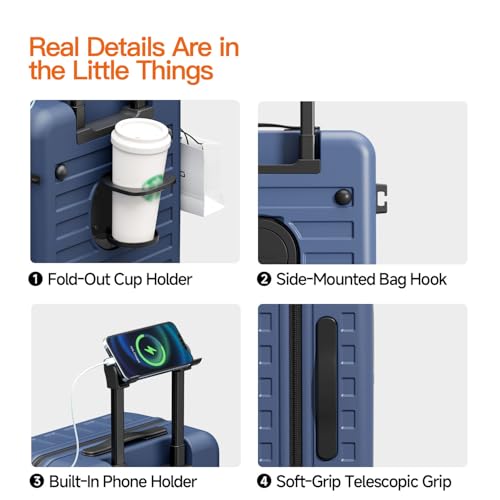 Expandable Lightweight PC Hard Shell Suitcase