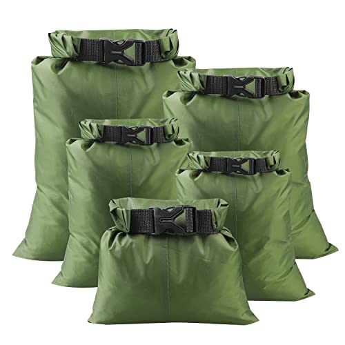 Dry Bag 5 Pack Waterproof Dry Sack (5 Count)