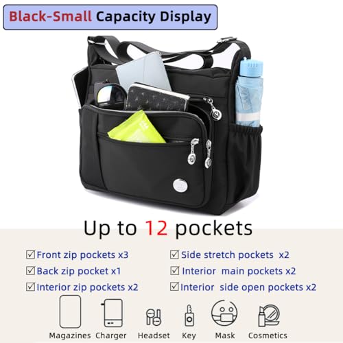 Women Shoulder Handbag Roomy Multiple Pockets Bag Ladies Crossbody Purse Fashion Tote Top Handle Satchel
